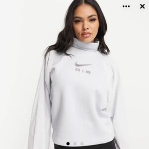 Nike Air Corduroy Turtleneck Sweatshirt Light Gray Women’s M